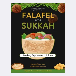 Falafel in the Sukkah.